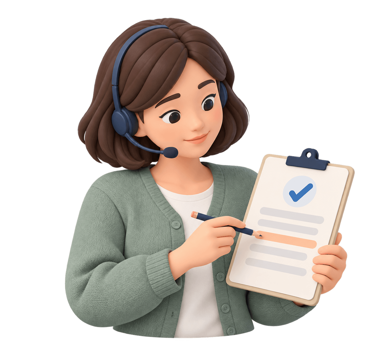 Специалист проверяет разговор по чек-листу